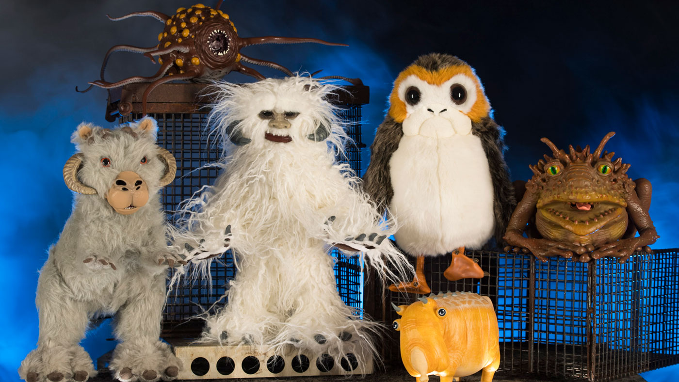 Adorable stuffed animals available at the Star Wars Galaxy amusement ride